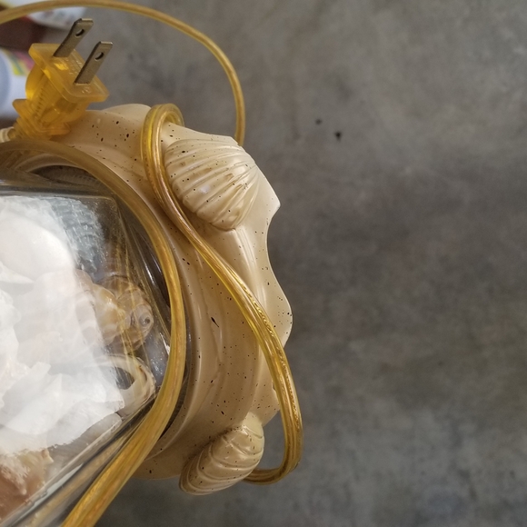 Shell-Filled Glass Table Lamp - Picture 5 of 6